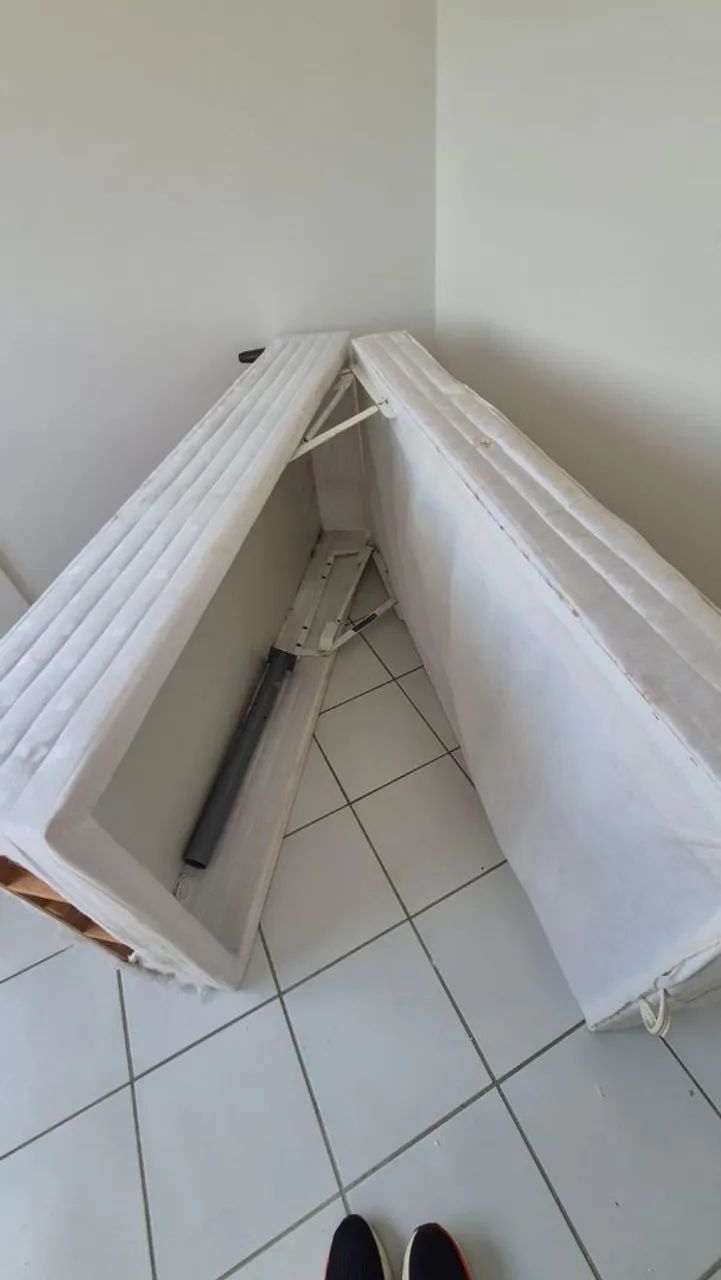 Cama baú solteiro com marca d usoe - Foto 2