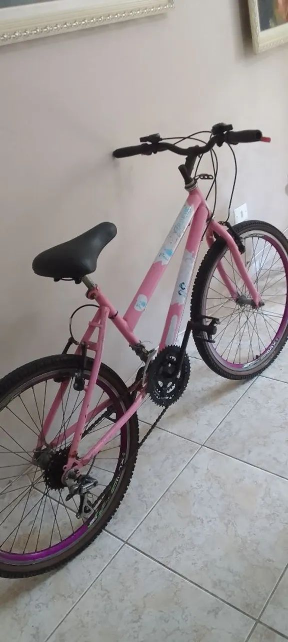 Bicicleta aro 24 COMPLETA FEMININA SEMI NOVA - Foto 4