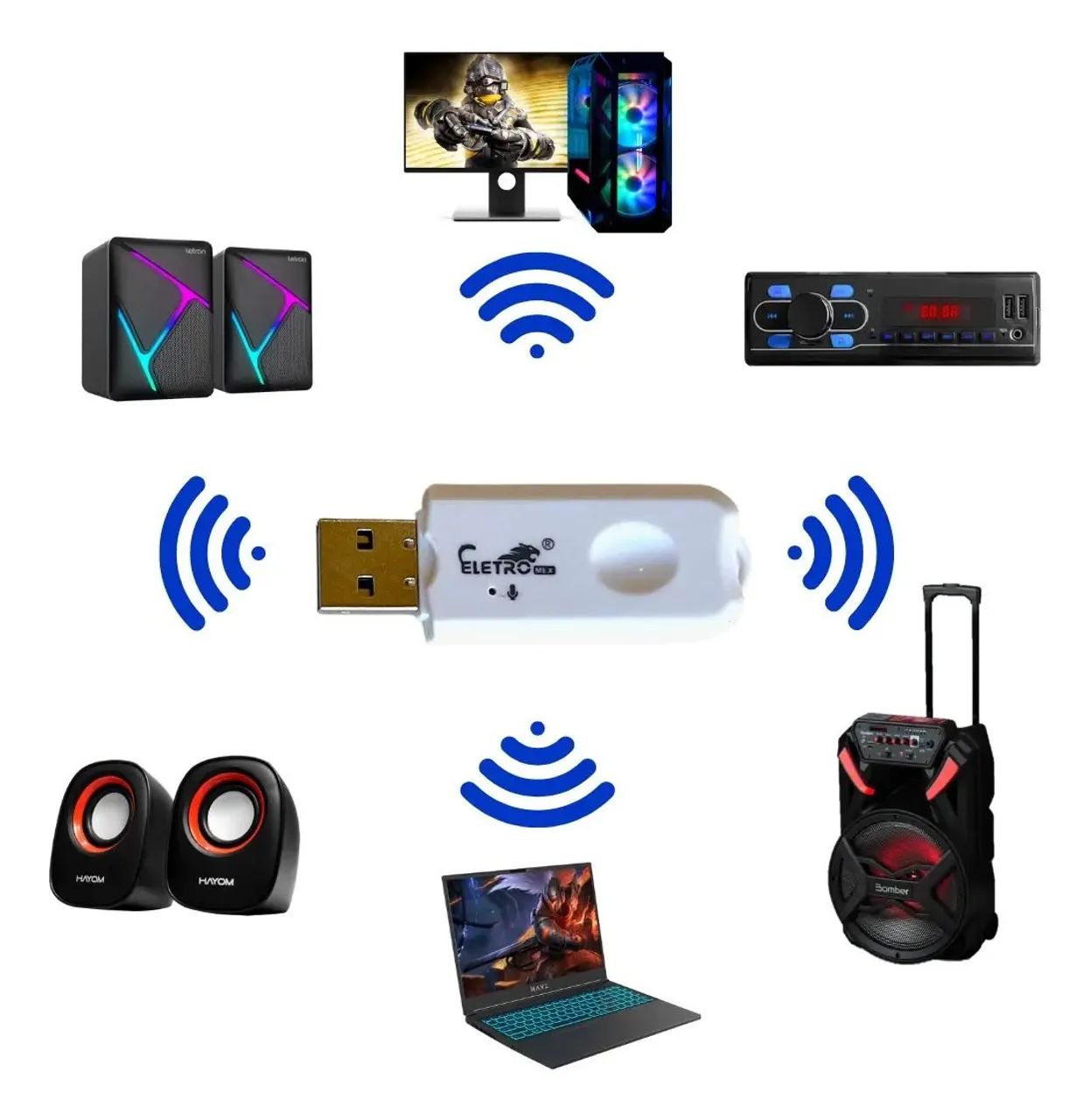 Adaptador Usb Bluetooth Sem Fio - Foto 2