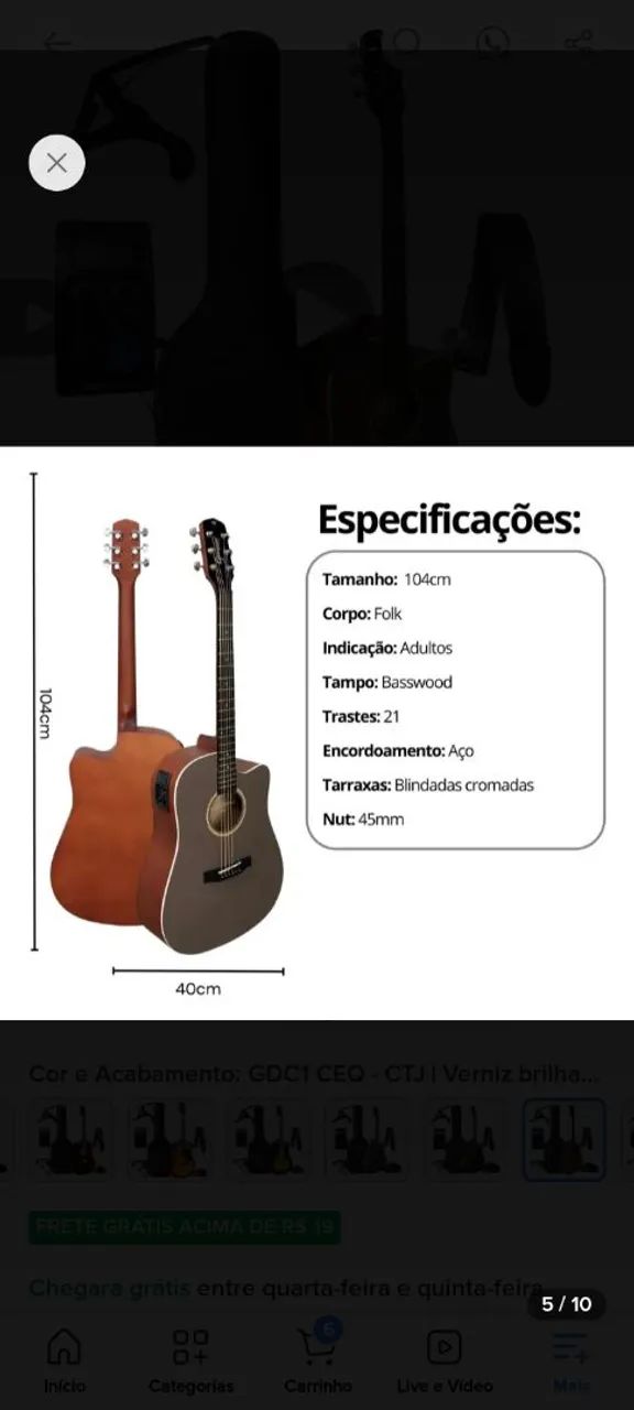 Violão Giannini  - Foto 4