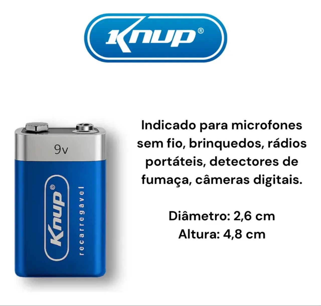 Bateria Recarregáveis  BT9V - Foto 3