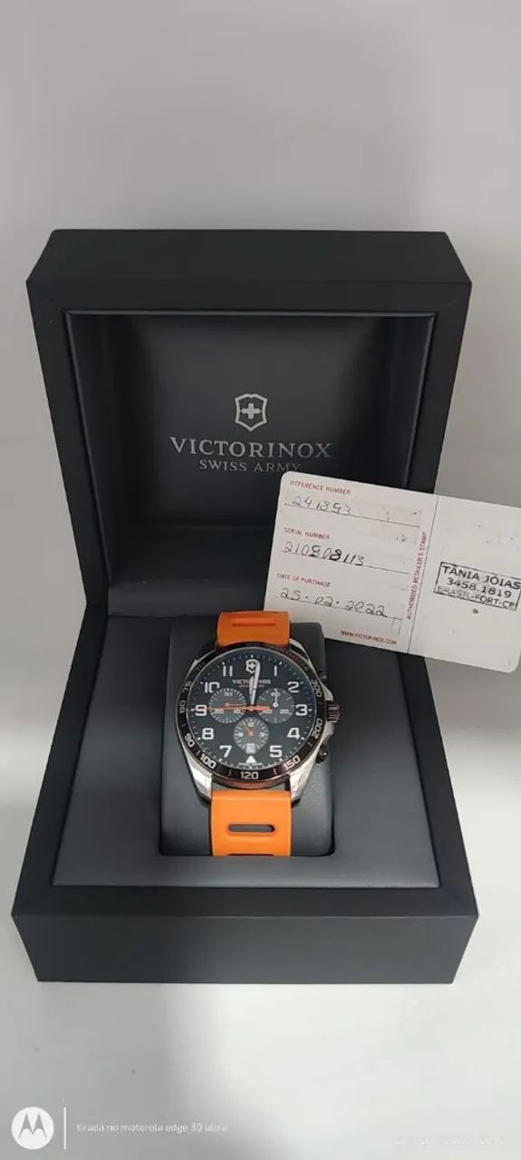 Relógio Victorinox FieldForce chrono sport laranja - Foto 2
