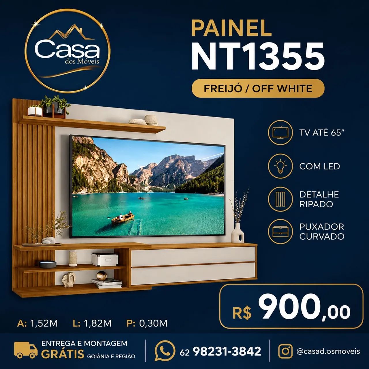 Painel NT1355 - Freijó off white 