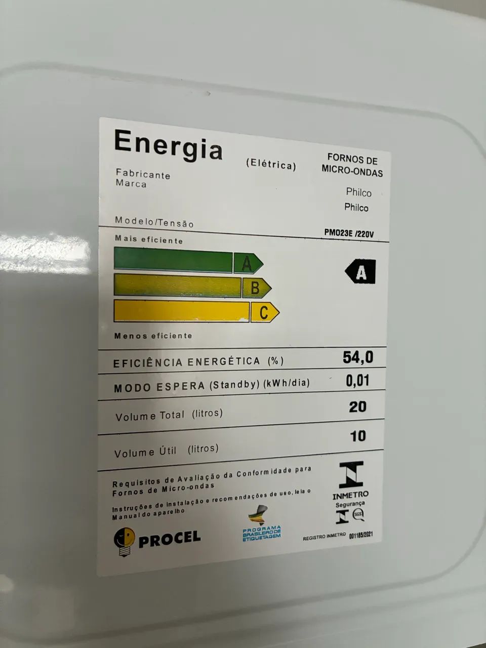 Seminovo) Microondas Espelhado Philco - Eletroportáteis Para