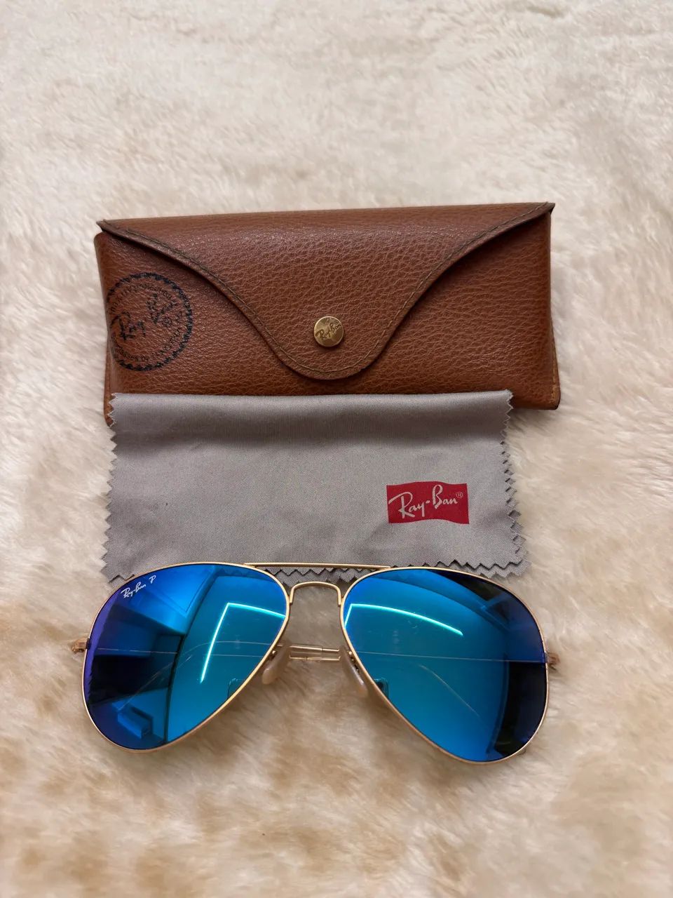 Óculos Ray-Ban RB3025 Aviator Flash Lenses Original - Foto 2