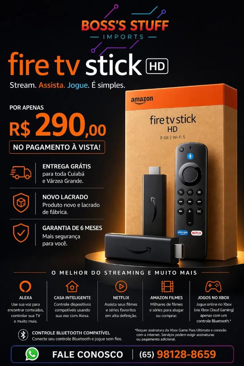Promoção Fire tv stick HD 8Gb wi-fi 5  - Foto 4
