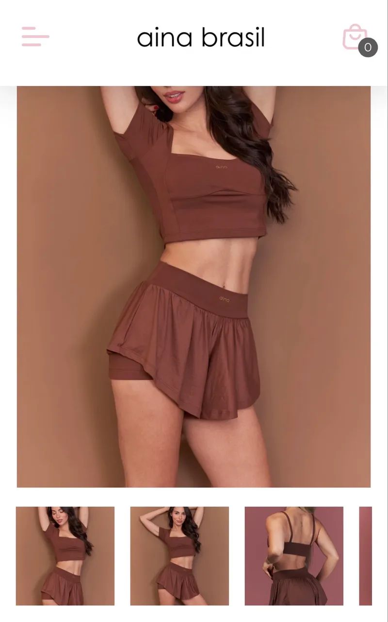 Conjunto AINA cappuccino NOVO