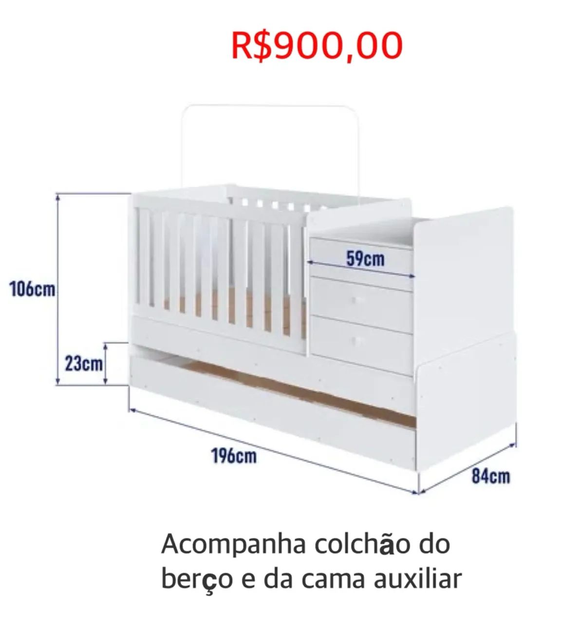 Vendo berço multifuncional