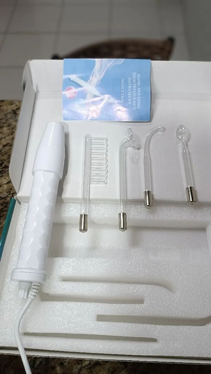 Aparelho alta frequência portátil alta frequência para limpeza de pele, tratamento fácial  - Foto 2