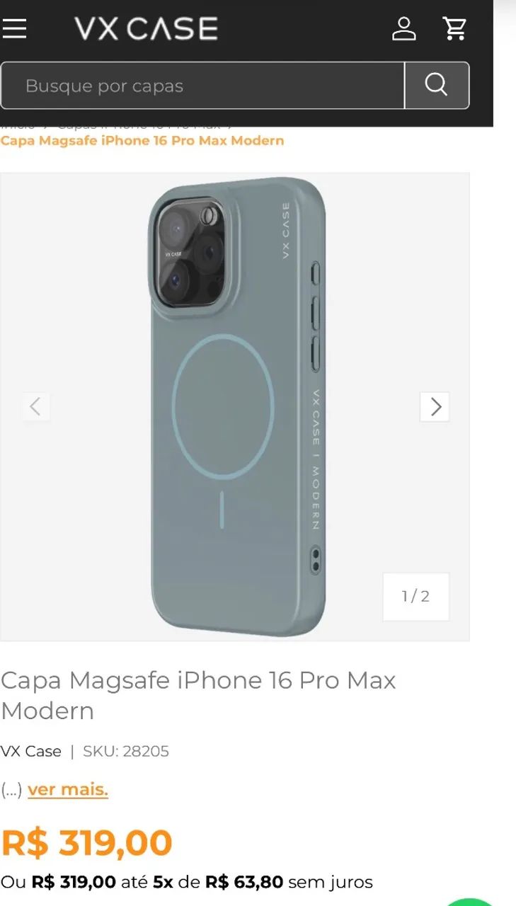 Capa Vxcase iPhone 16 pro max - Foto 2