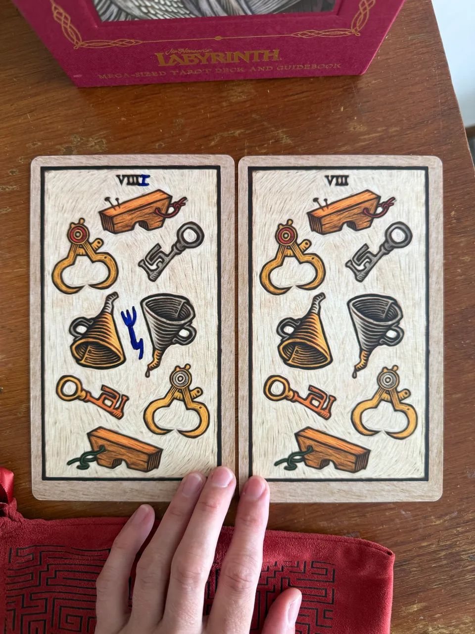 Tarô Tarot Labirinto original inglês gigante com livro e caixa - Foto 2