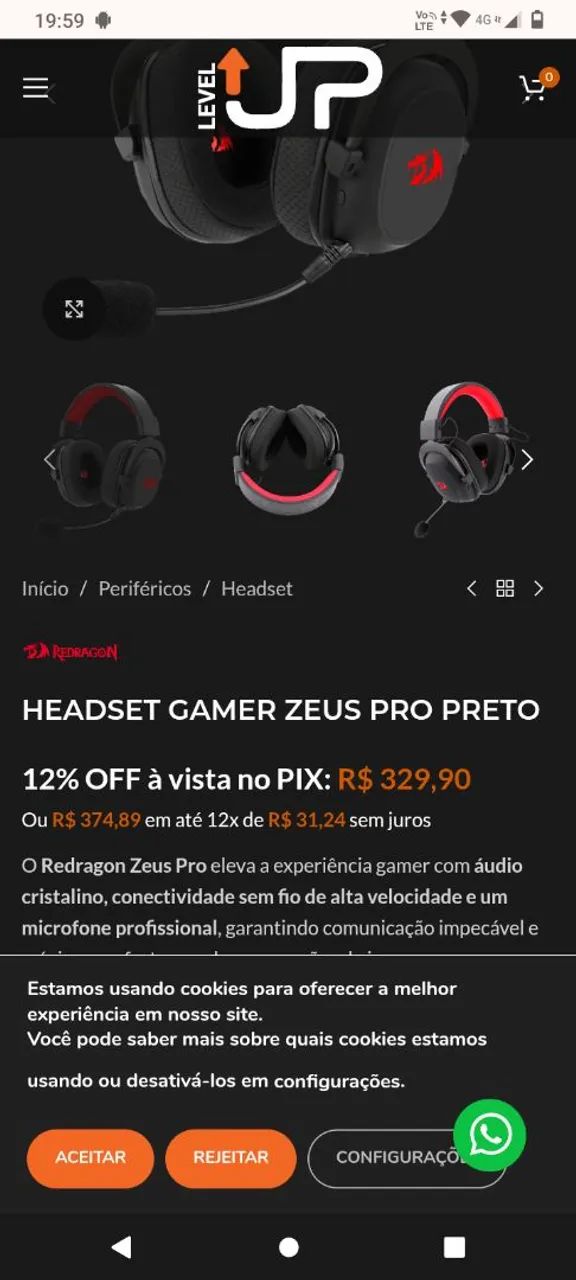 Fone redragon Zeus lite - Foto 5