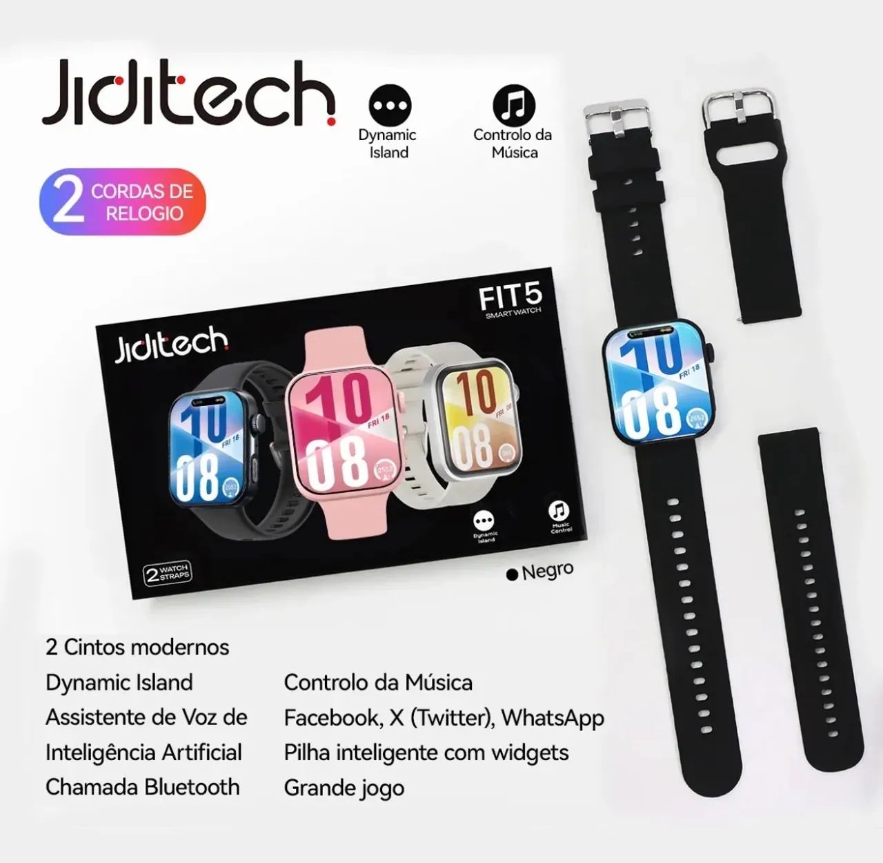 Smartwatch Jiditech FIT5 - Bluetooth - Foto 3