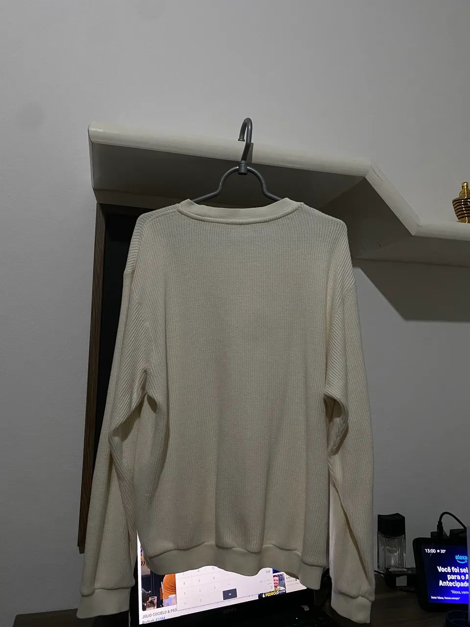 Suéter / Casaco de Tricô Lacoste (Off-white / Creme) - Foto 2