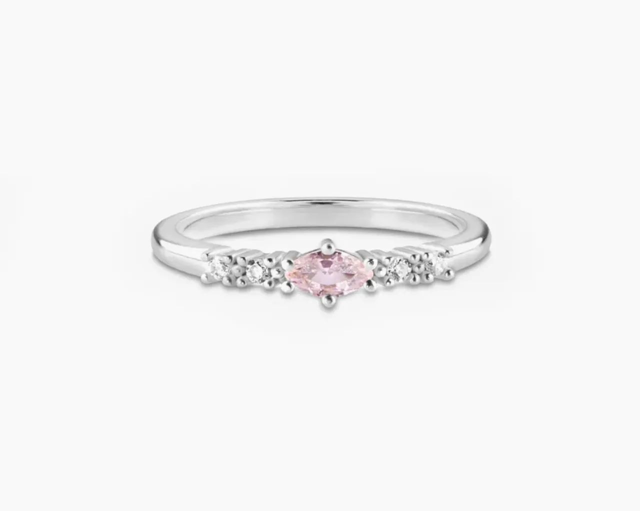 anel life by vivara blend IV em prata 925 com pedra rosa - Foto 3