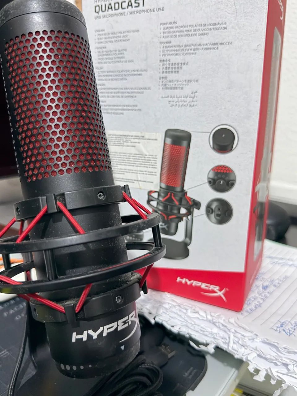 Hyperx QuadCast USB Microfone Condensador Gamer - Foto 5
