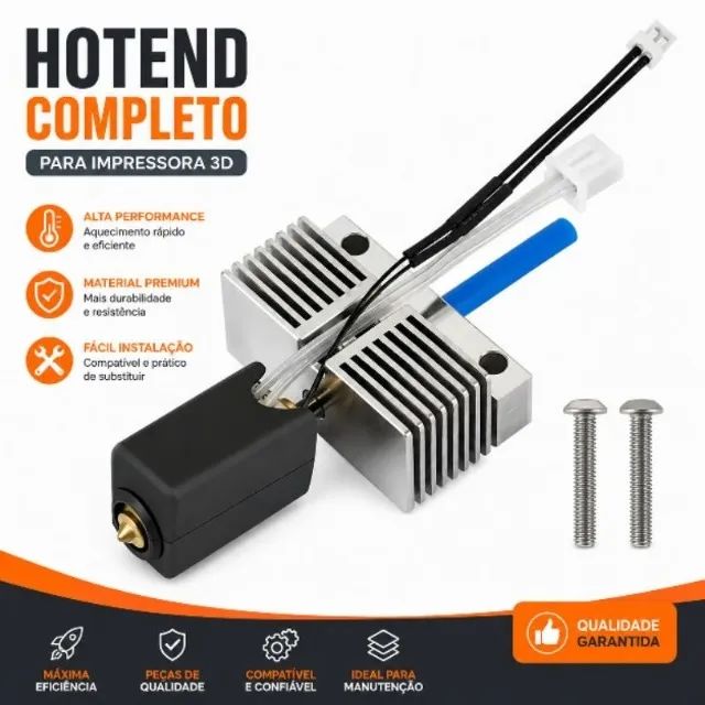 kit hotend elegoo neptune 04 max e plus completo com termistor e aquecimento