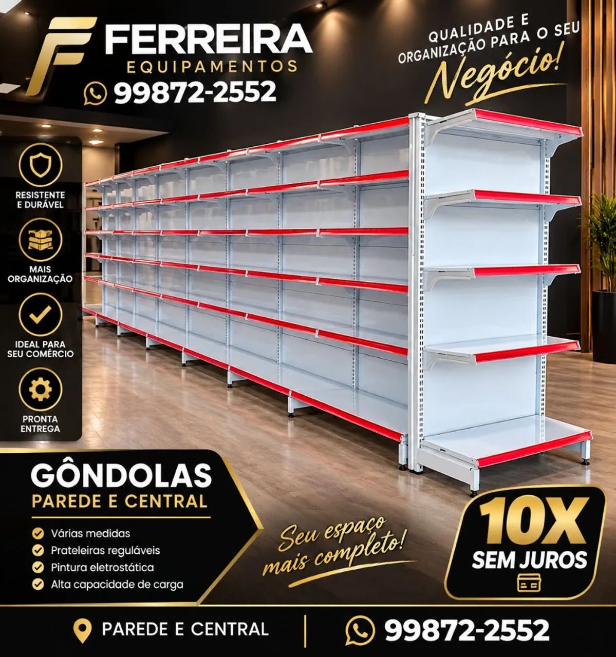 Gôndolas pra comércio parede e centro novas pronta entrega 