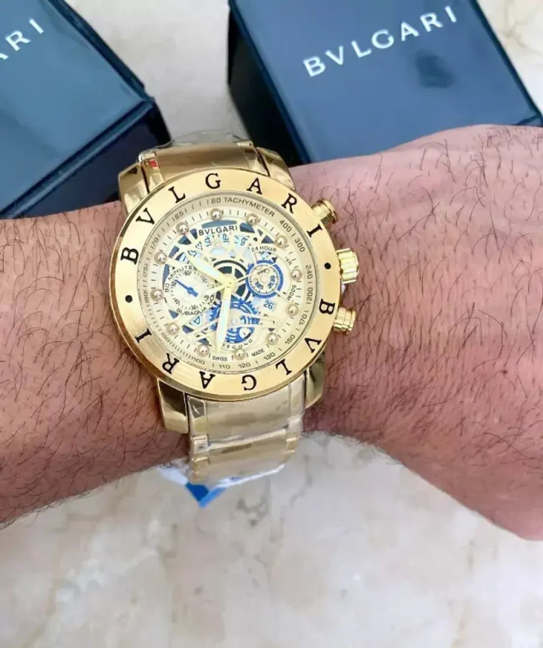 Relogio bvlgari esqueleto 