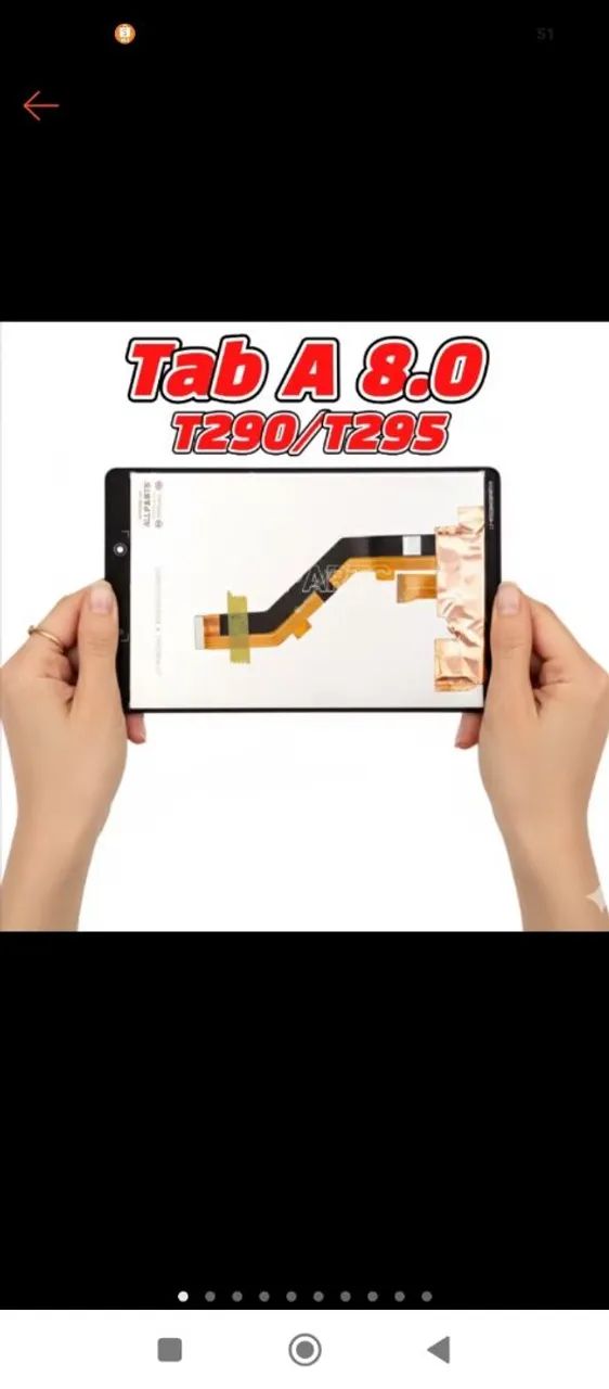 Vende-se display tablet Samsung A8
