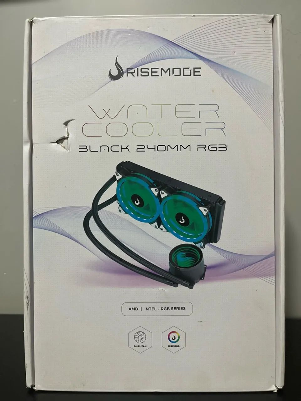 Water Cooler Rise Mode Black 240mm RGB (AMD / Intel) - Funcionando Perfeitamente