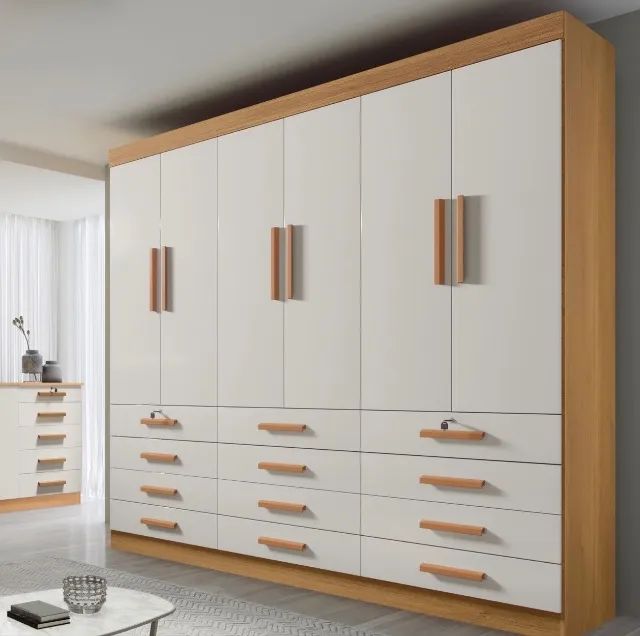 Guarda Roupa Cinamomo Off White Monaco Master 6 Portas