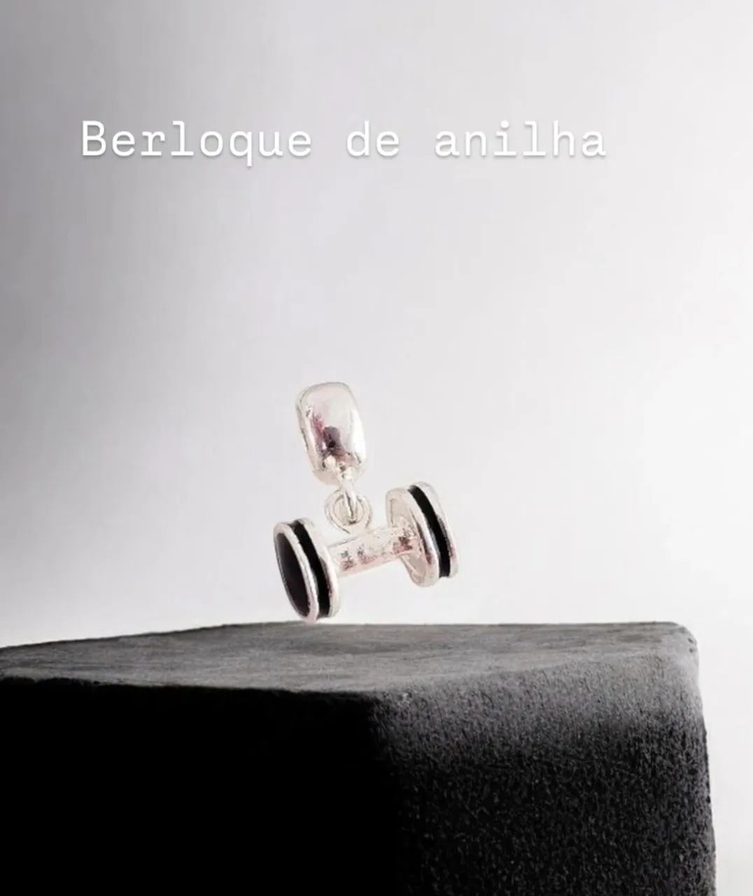 Berloque de halter - Prata - Entrego imediata 