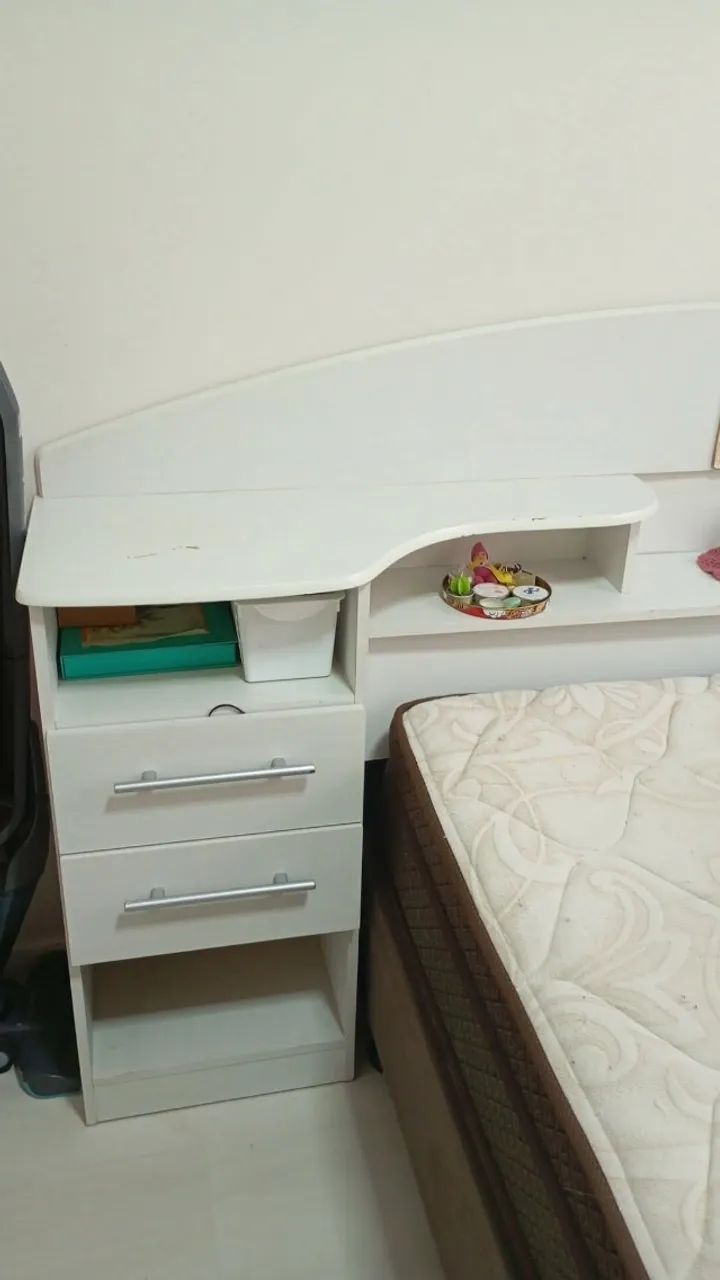 Cama box casal+cabeceira usadas  - Foto 3