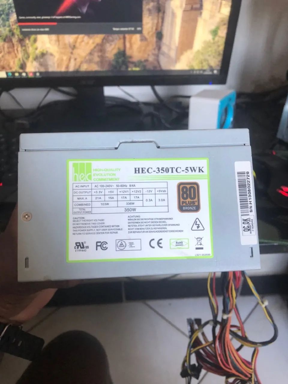 FONTE 350W 80Plus 