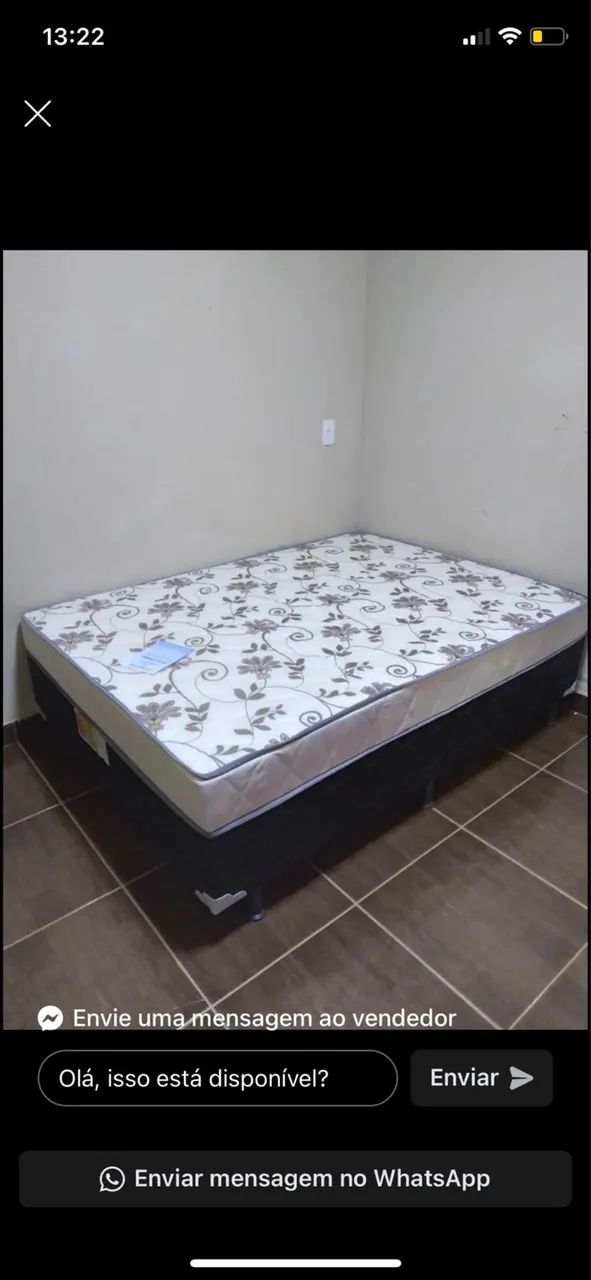 Cama box 10cm casal entrega rapida 