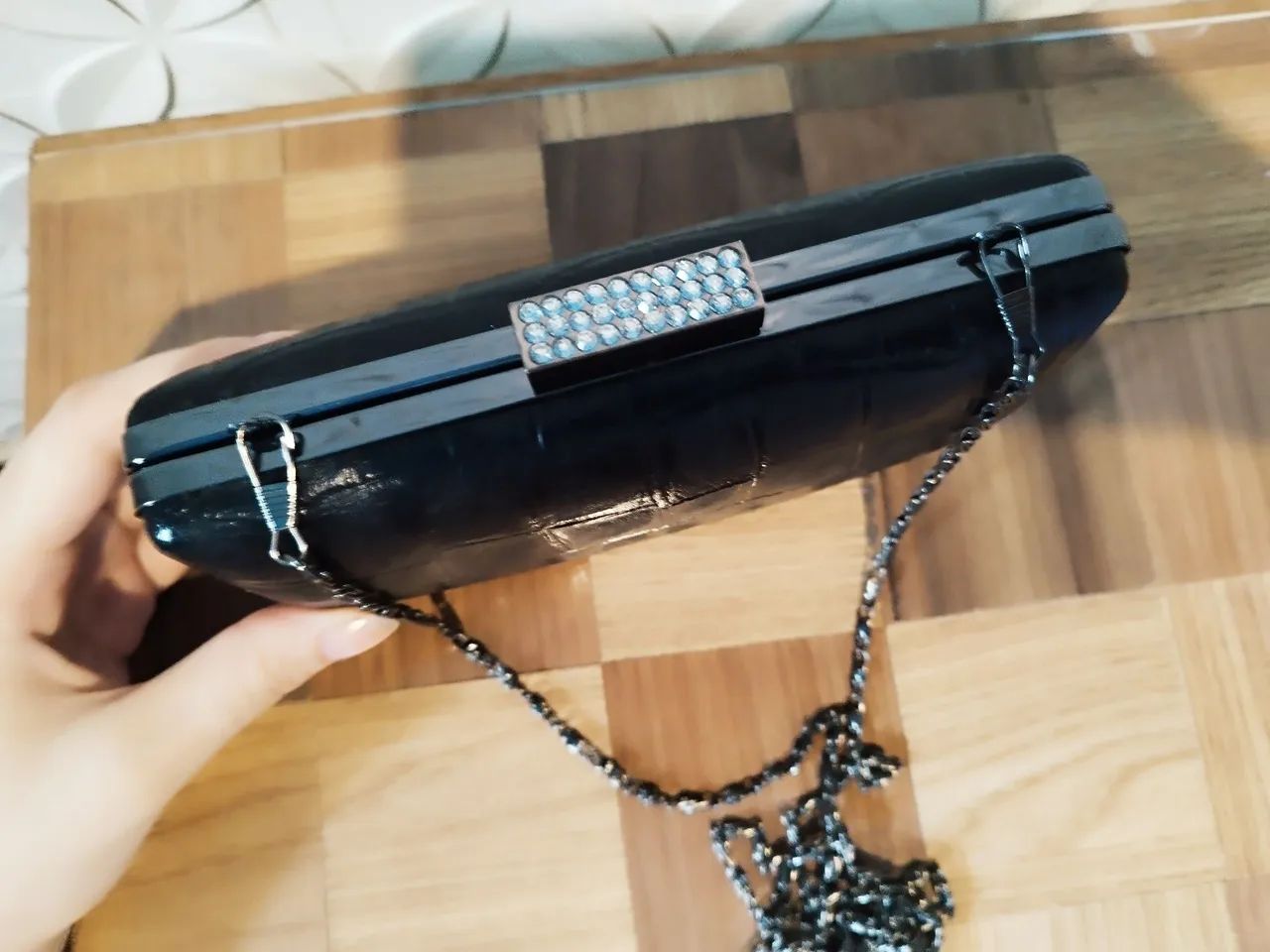 Bolsa de ombro preta - Foto 4