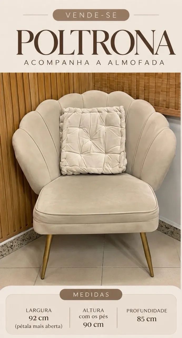 Vendo poltrona com almofada 