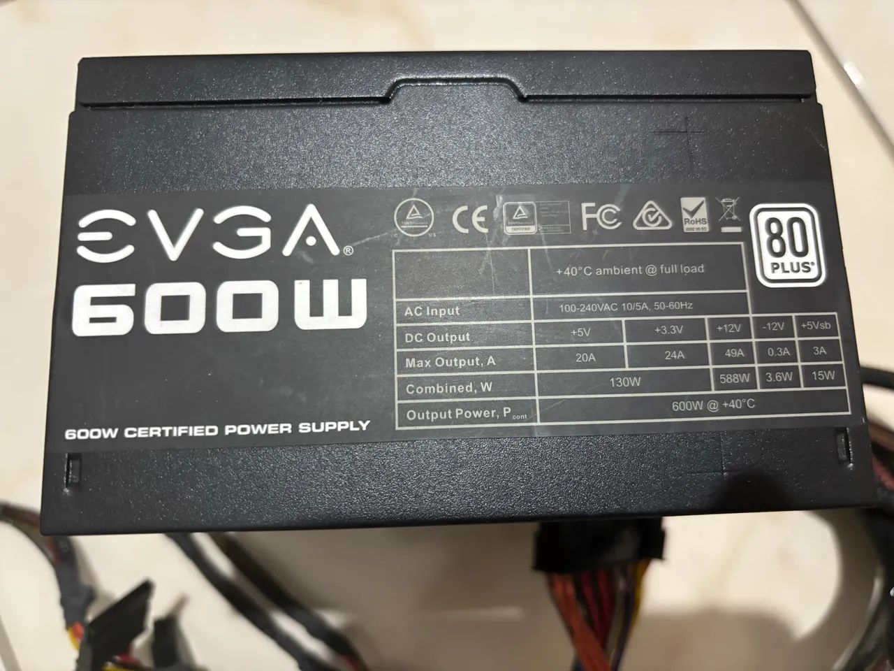 Fonte EVGA 600W 80 Plus - Foto 2