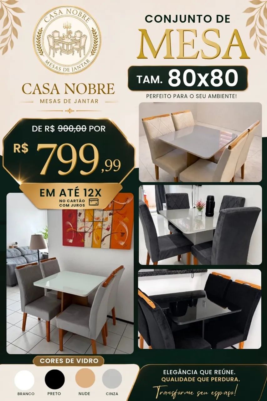 PROMOÇÃO DE MESA DE JANTAR 
