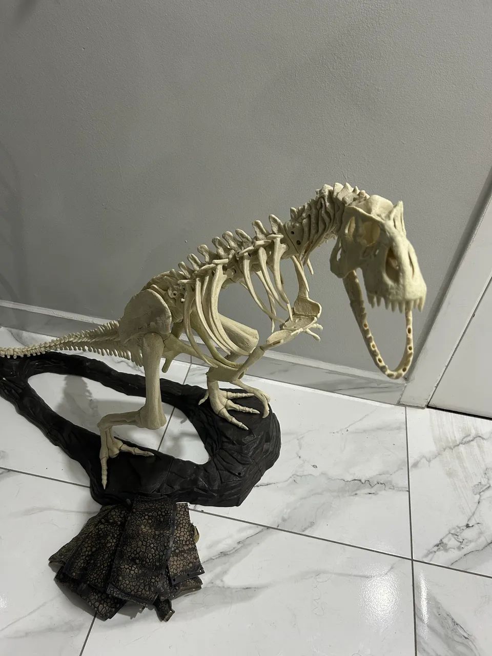 Ancient dinosaur skeleton is incomplete and comes with skin parts