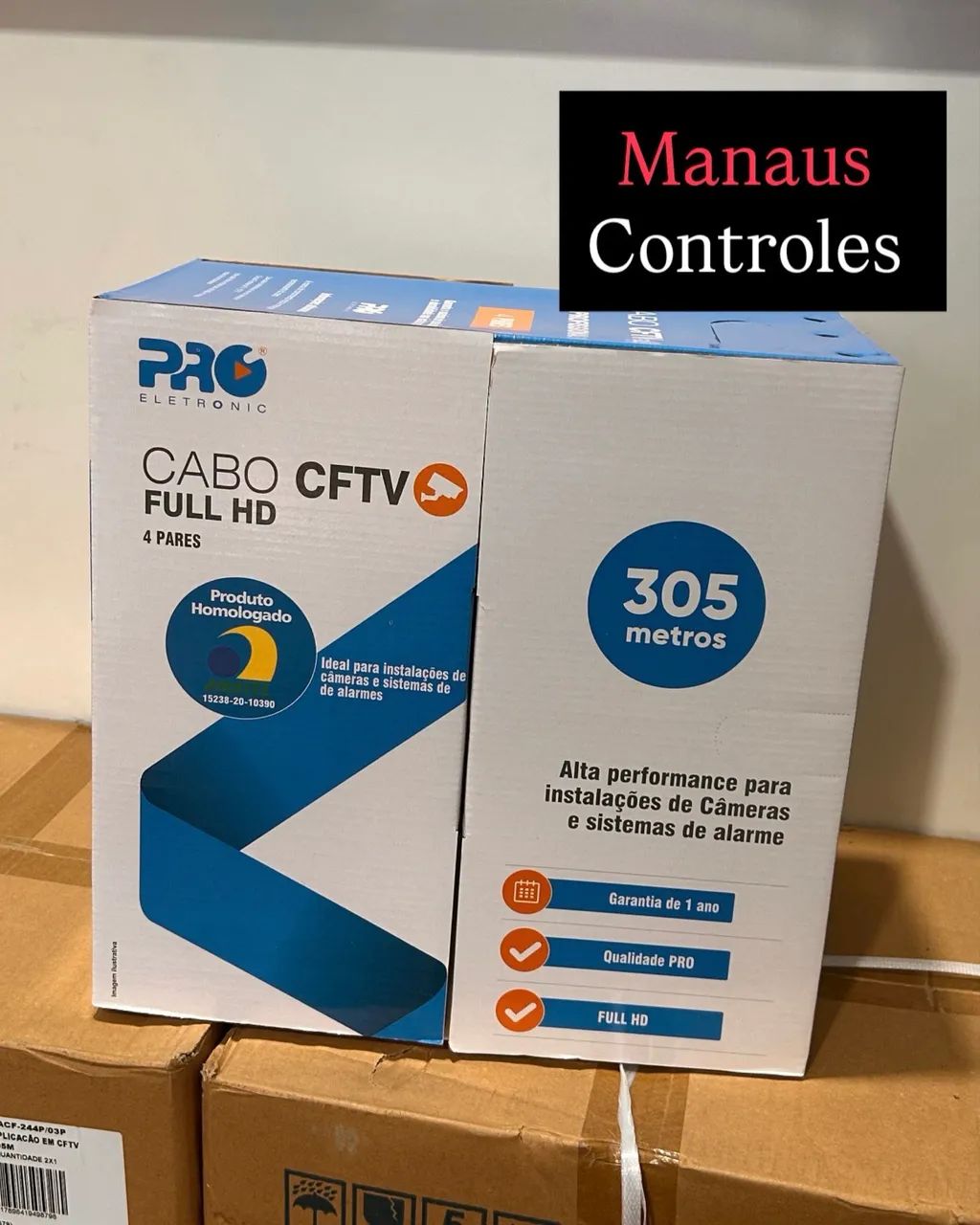 Cabo de Rede Internet 305 Metros Cor Preta Pro Eletrônic ( Promoção ) - Foto 2