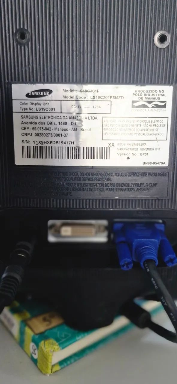 Monitor Samsung 19? S19C301F - Leia a descrição65713026717313124