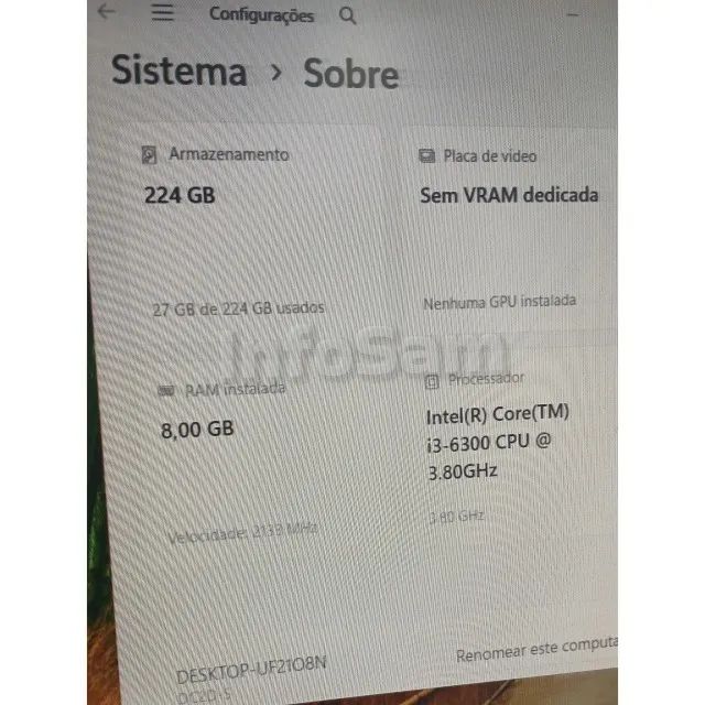 CPU Intel I3 6ª Geração + SSD 240GB + 8GB DDR4 - Foto 2