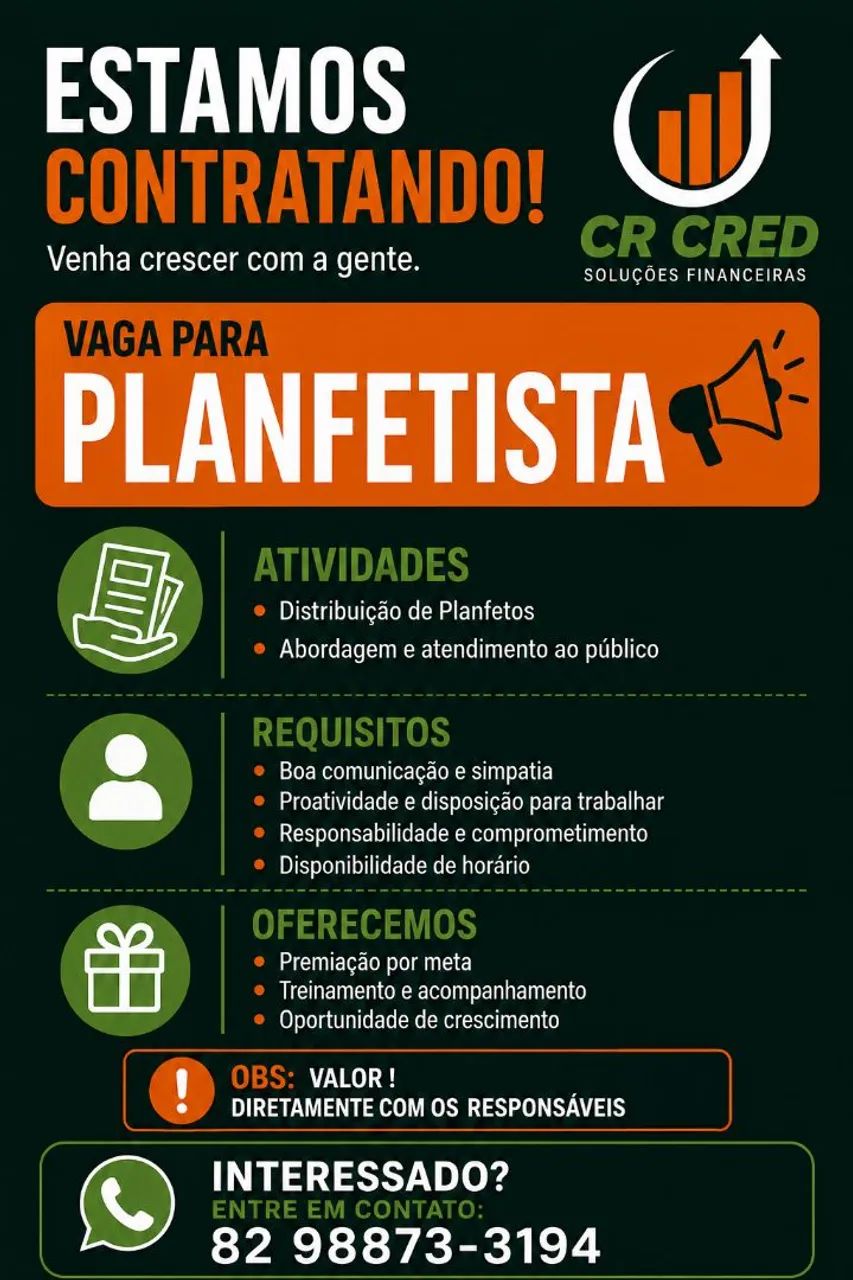 Vaga para Planfetagem 