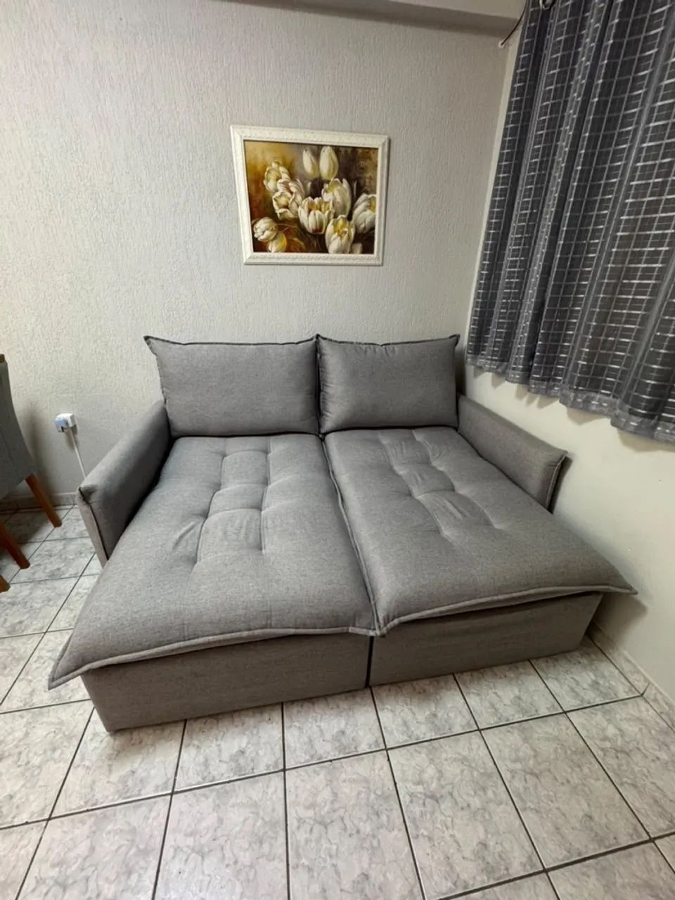 Sofá *Pra vender rápido* - Lindo sofá de Linho - Foto 2