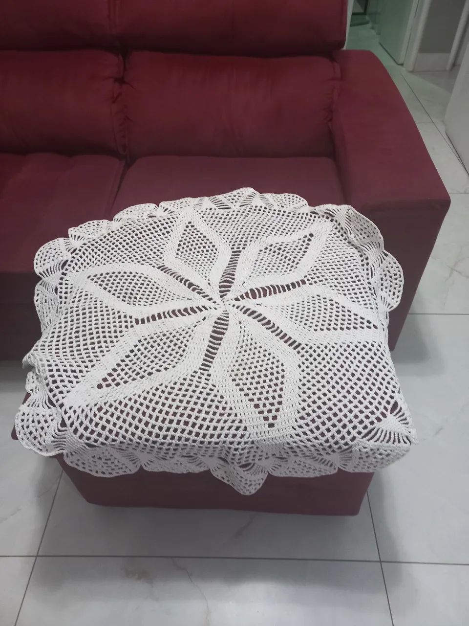 Toalha para mesa crochê/30 reais