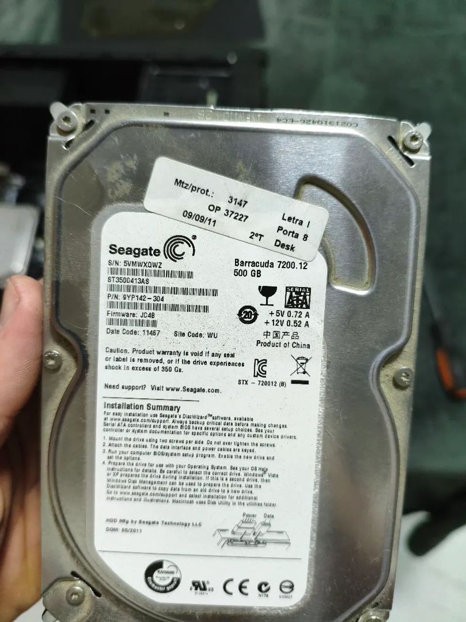 HD Seagate Barracuda 500Gb