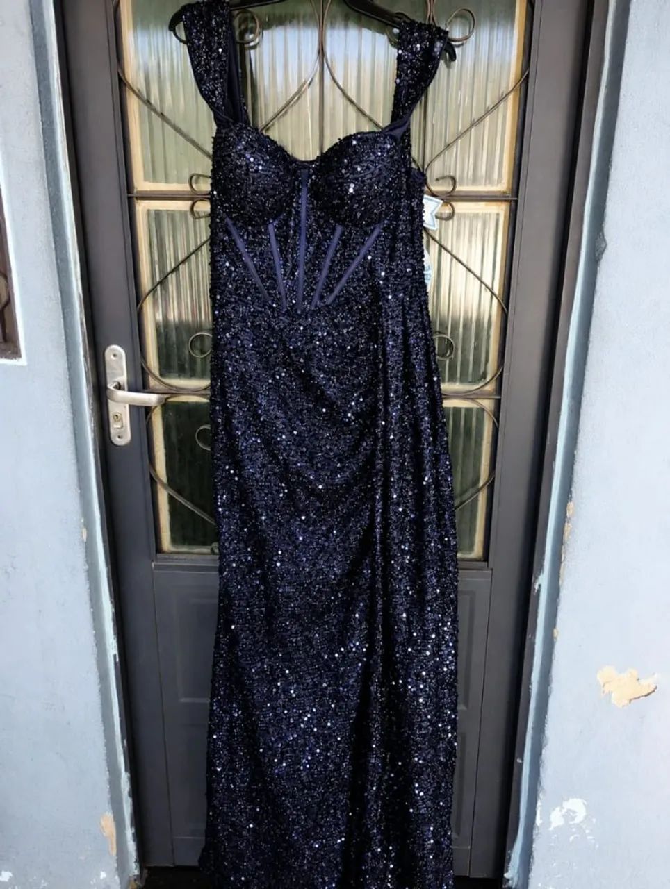Vestido azul marinho elegante 