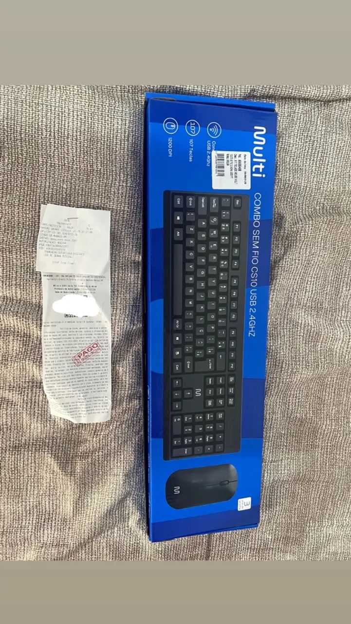 Kit Teclado + Mouse Multilaser sem fio