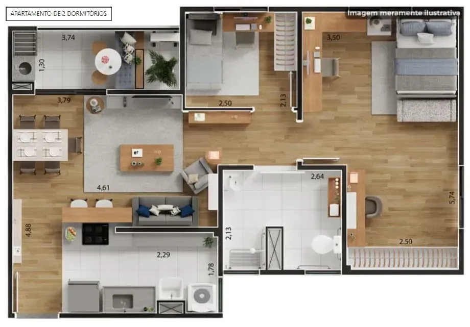 PLANTA 64m²