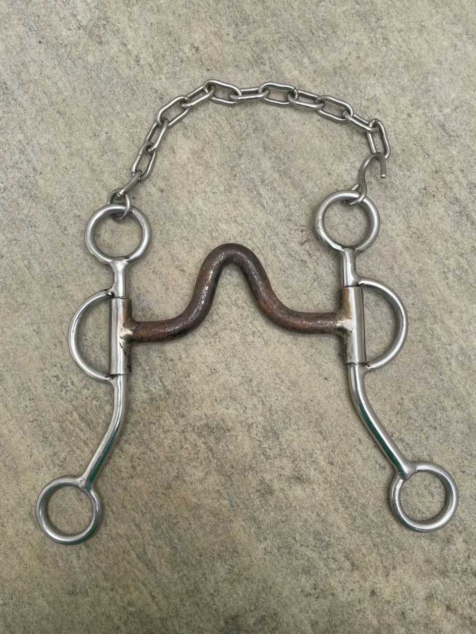 Freio 4 Redeas Inox Bocal de Ferro para Cavalo
