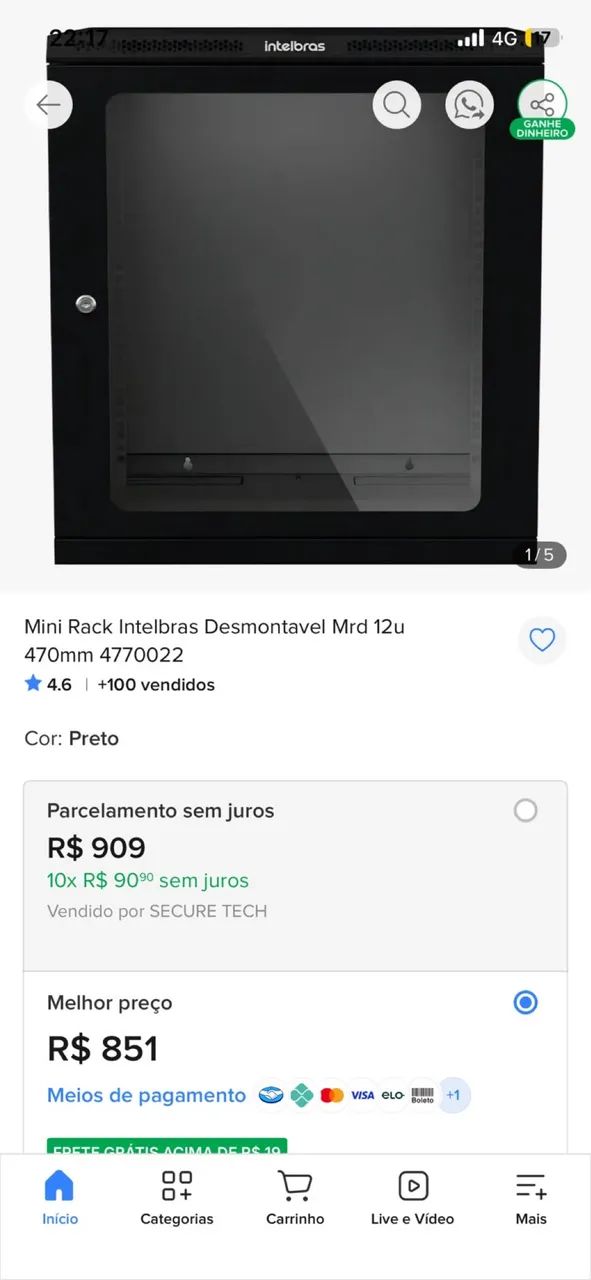 Mini rack desmontável 