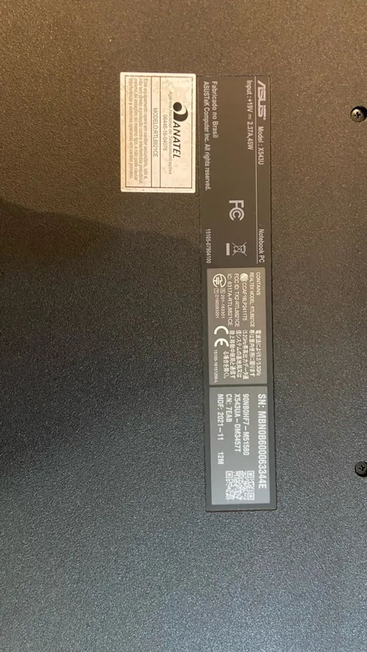 Notebook Asus X543U - Foto 3