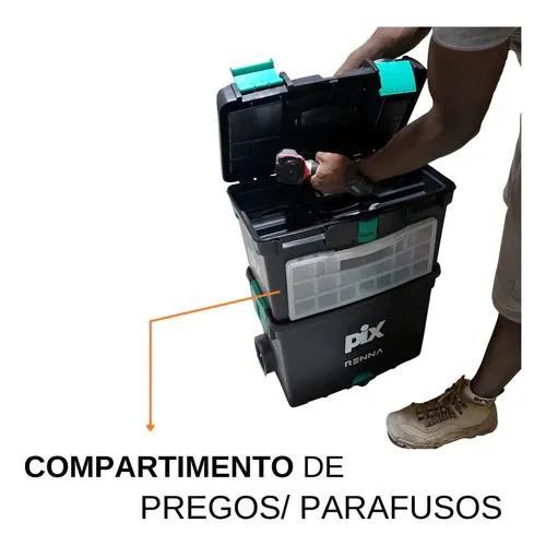 Caixa de Ferramentas Dupla Preta - Foto 3