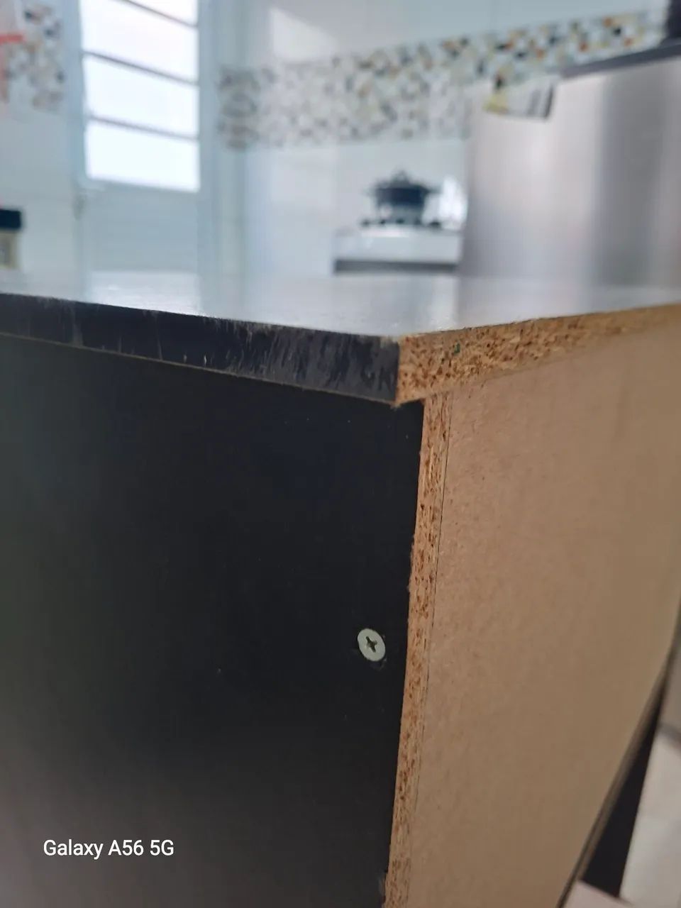 Escrivaninha / Mesa de Estudos Preta com Gaveta e Prateleira - Foto 5
